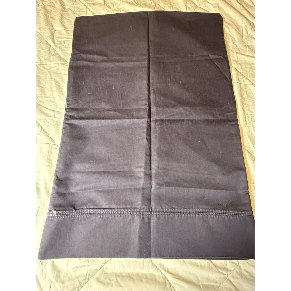 GlucksteinHome Pillowcases Set of 2 Navy Blue 100% Cotton 21x30